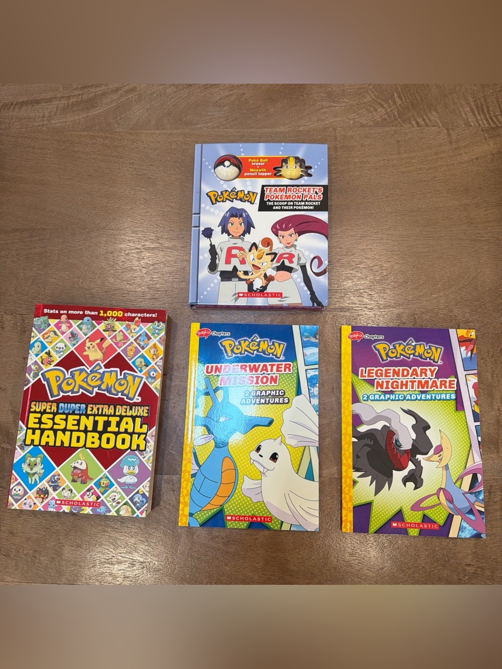Pokemon Blue Red Yellow Purple Kids Graphic Adventure Book Set